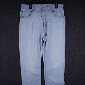 Vintage Levis 559 Relaxed Straight Jeans Mens 34x31 Light Wash Fair Cropped Hem